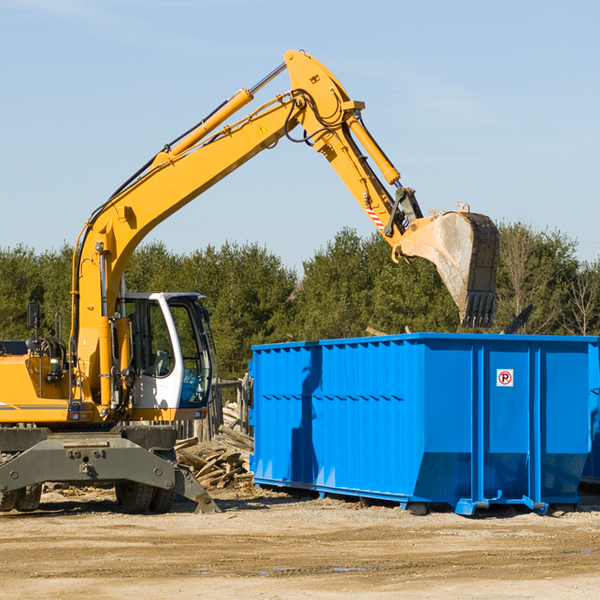 are there any restrictions on where a residential dumpster can be placed in Manly Iowa